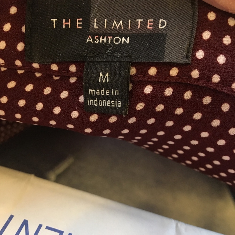 Maroon polka dot blouse